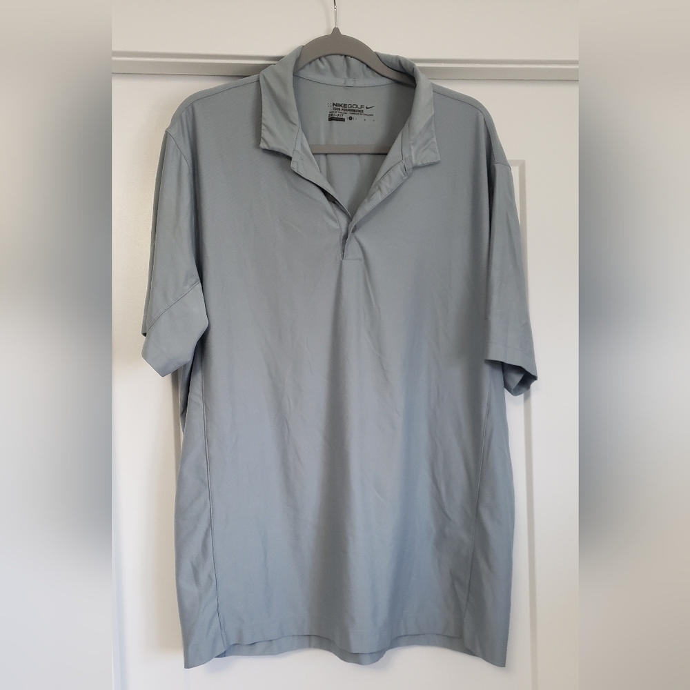 Nike Men's Light Gray Polo Shirt